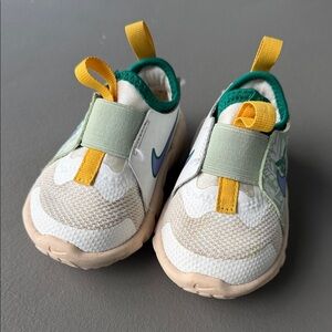 Nike Kids Sneakers - White, Green, and Yellow
